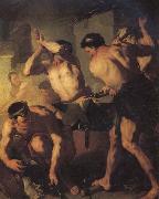 Luca  Giordano The Forge of Vulcan Spain oil painting artist